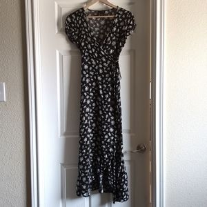Rue21 Black and White Wrap Maxi Dress